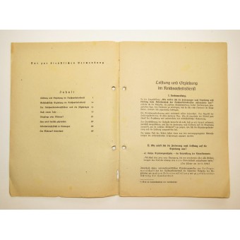 RAD -upseerien oppikirja Unterrichtsbriefe für führer 4. Folge 1941. Espenlaub militaria
